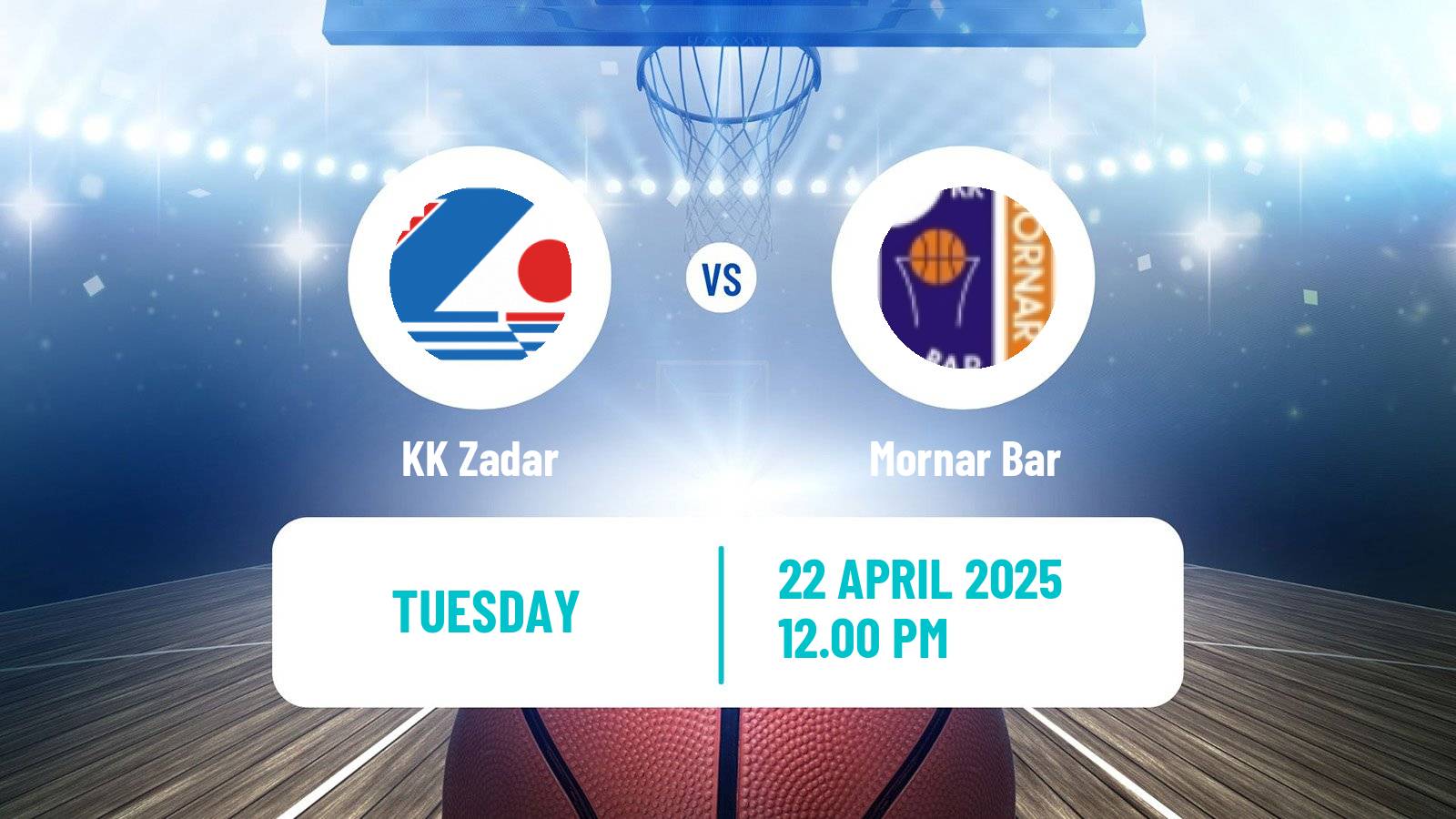 Basketball Adriatic League KK Zadar - Mornar Bar