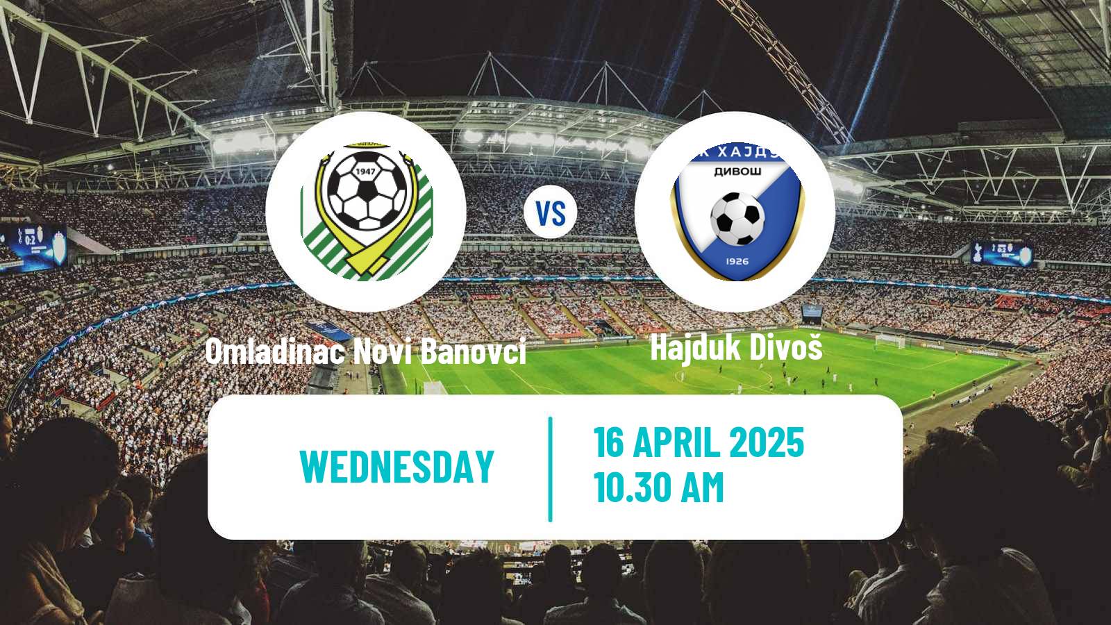 Football Serbian Srpska Liga - Vojvodina Omladinac Novi Banovci - Hajduk Divoš