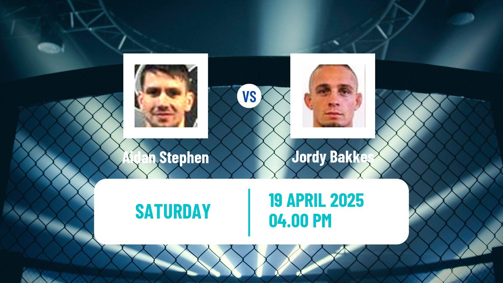 MMA Catchweight Cage Warriors Men Aidan Stephen - Jordy Bakkes