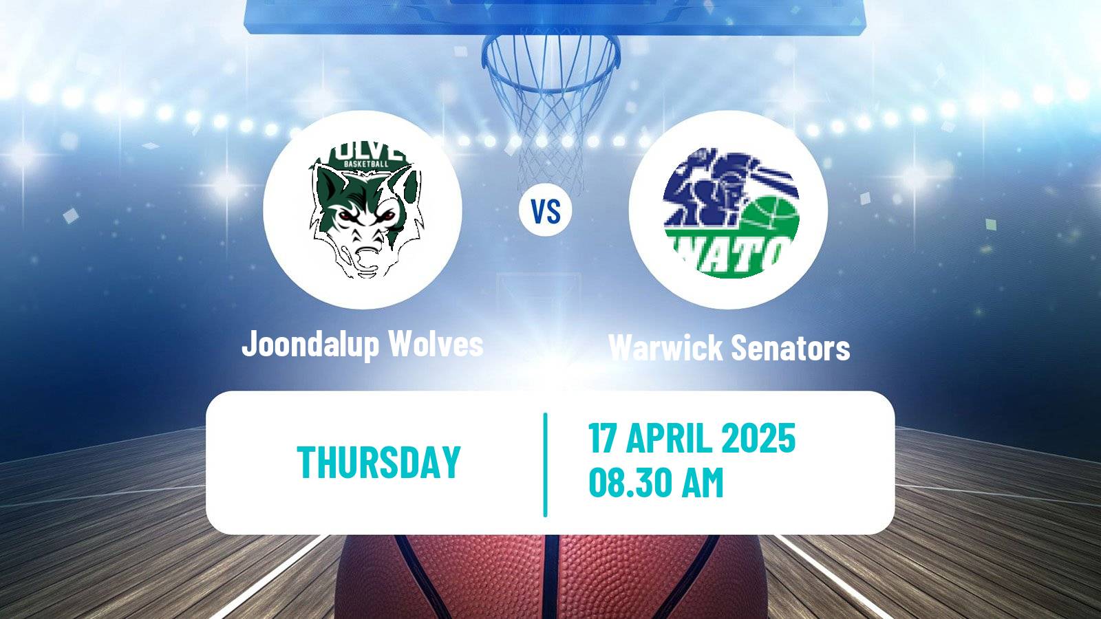 Basketball Australian NBL1 West Joondalup Wolves - Warwick Senators