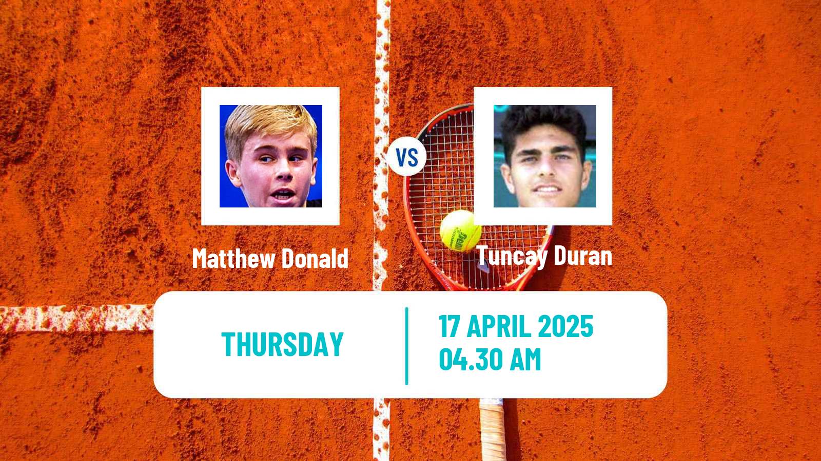 Tennis ITF M15 Monastir 15 Men Matthew Donald - Tuncay Duran