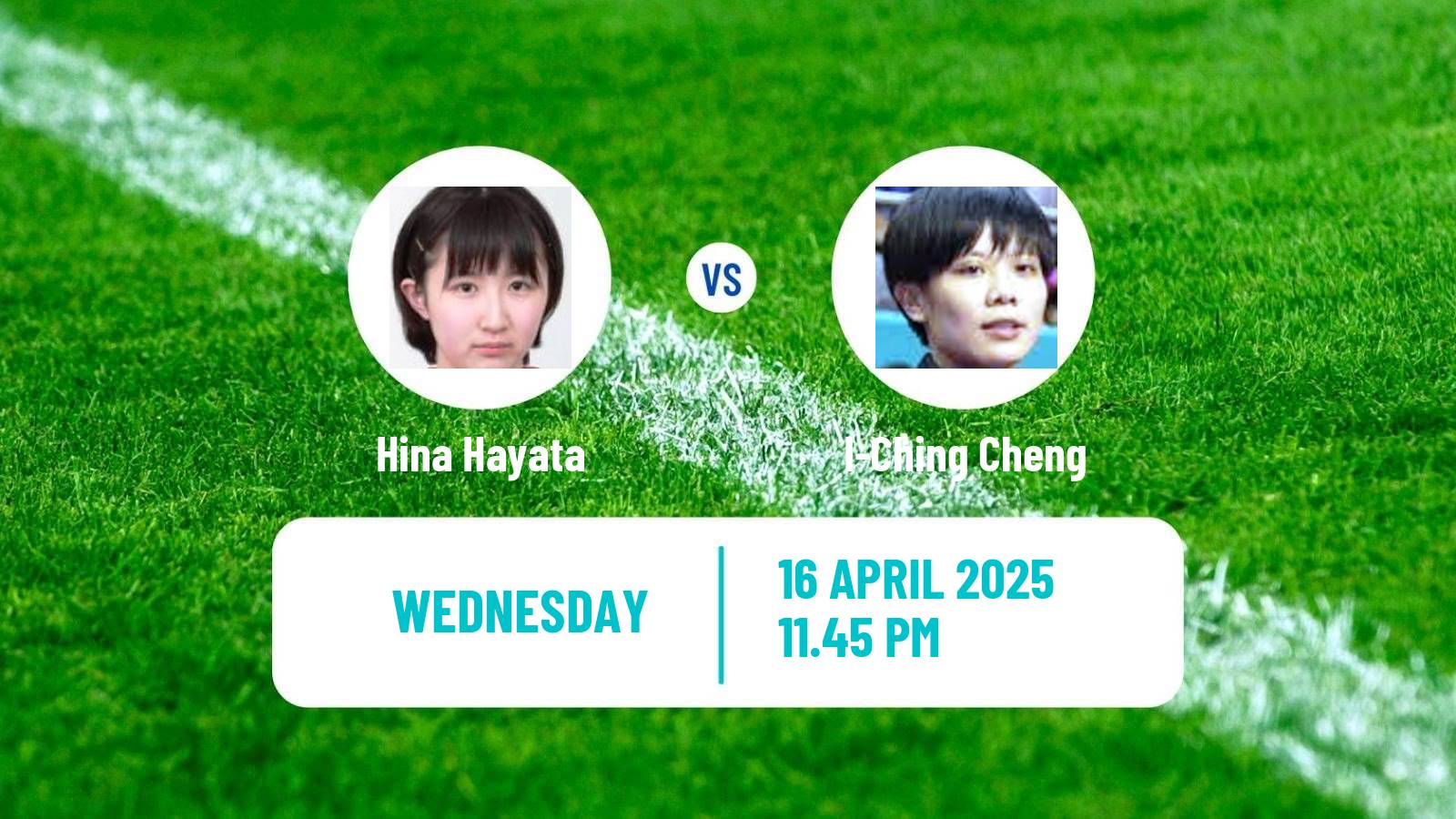 Table tennis World Cup Women Hina Hayata - I-Ching Cheng