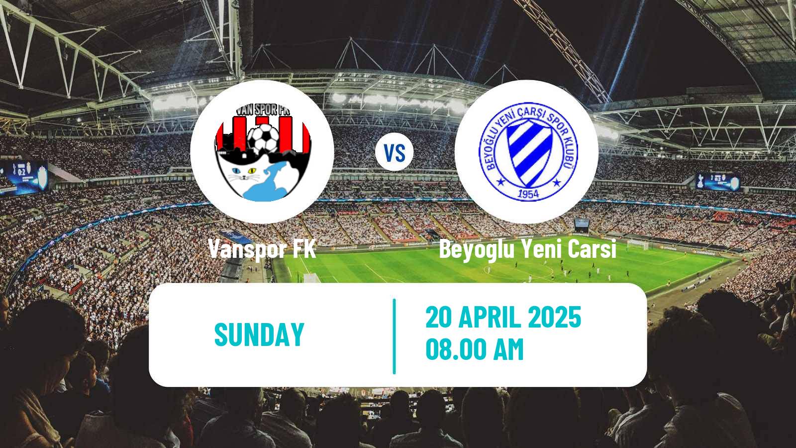 Soccer Turkish Second League Red Group Vanspor - Beyoglu Yeni Carsi