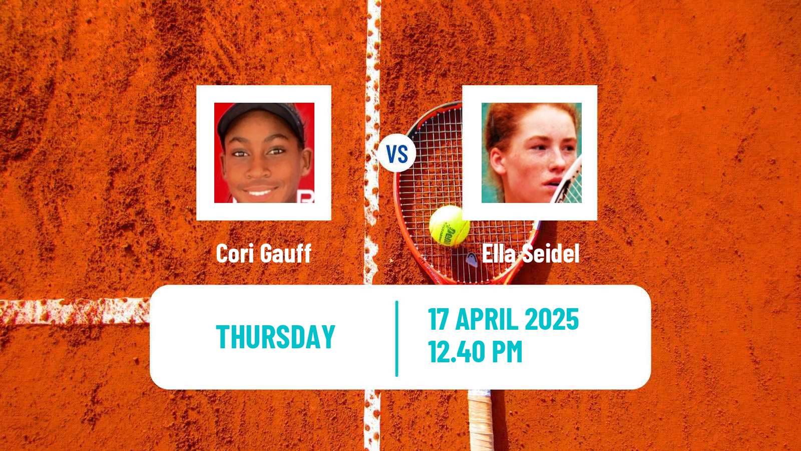Tennis WTA Stuttgart Cori Gauff - Ella Seidel