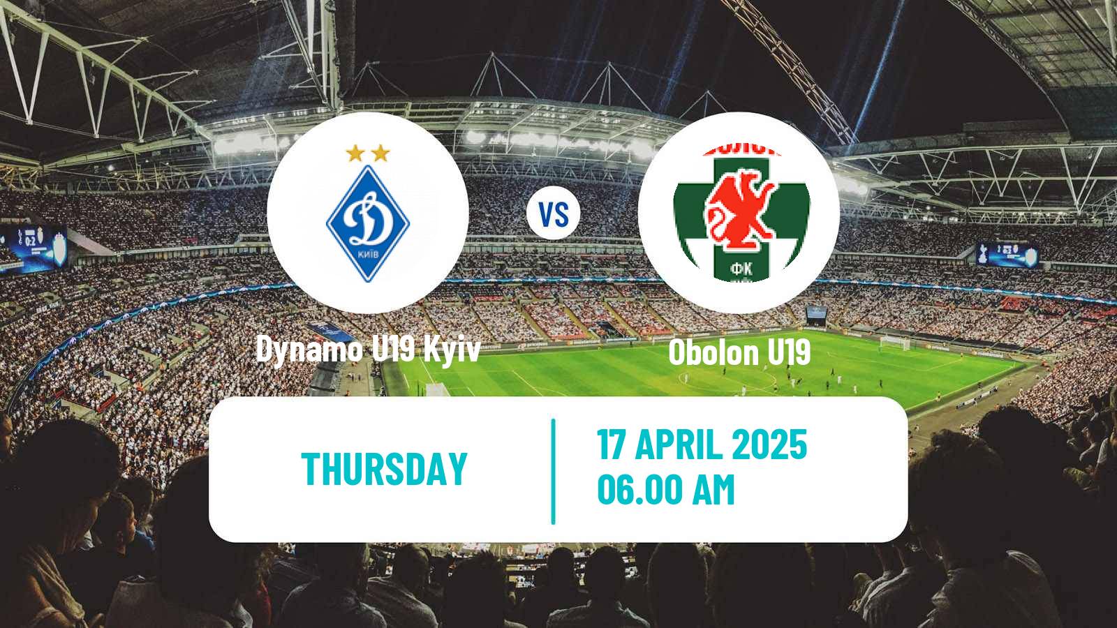 Soccer Ukrainian U19 League Dynamo U19 Kyiv - Obolon U19