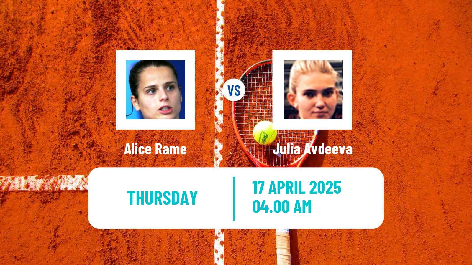 Tennis ITF W75 Koper Women Alice Rame - Julia Avdeeva
