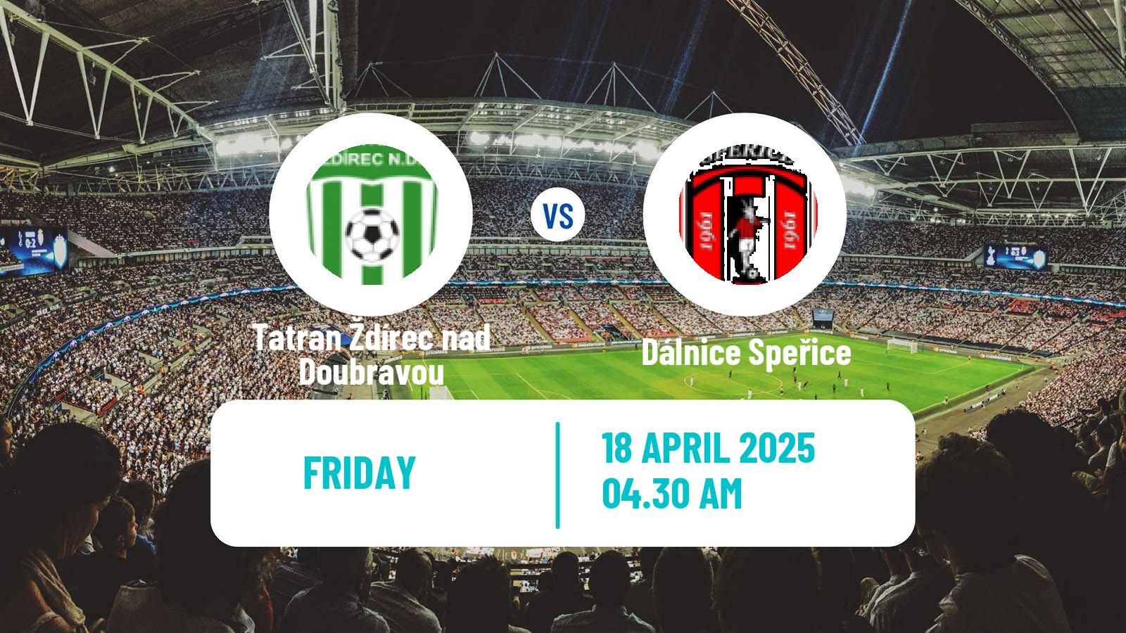 Soccer Czech Division D Tatran Ždírec nad Doubravou - Dálnice Speřice