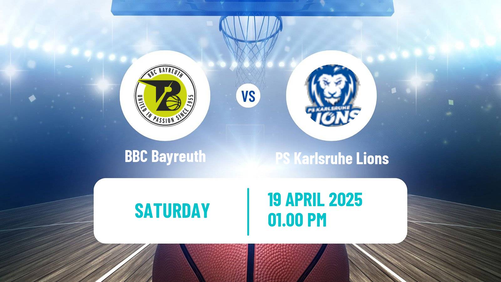Basketball German Pro A Basketball BBC Bayreuth - PS Karlsruhe Lions