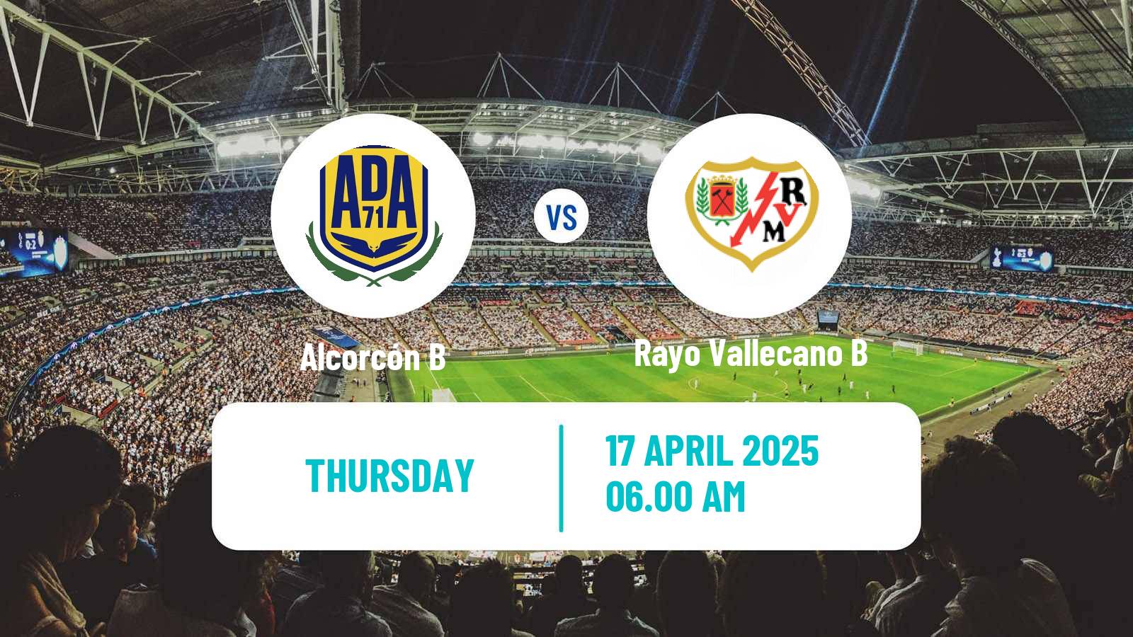 Soccer Spanish Tercera RFEF - Group 7 Alcorcón B - Rayo Vallecano B