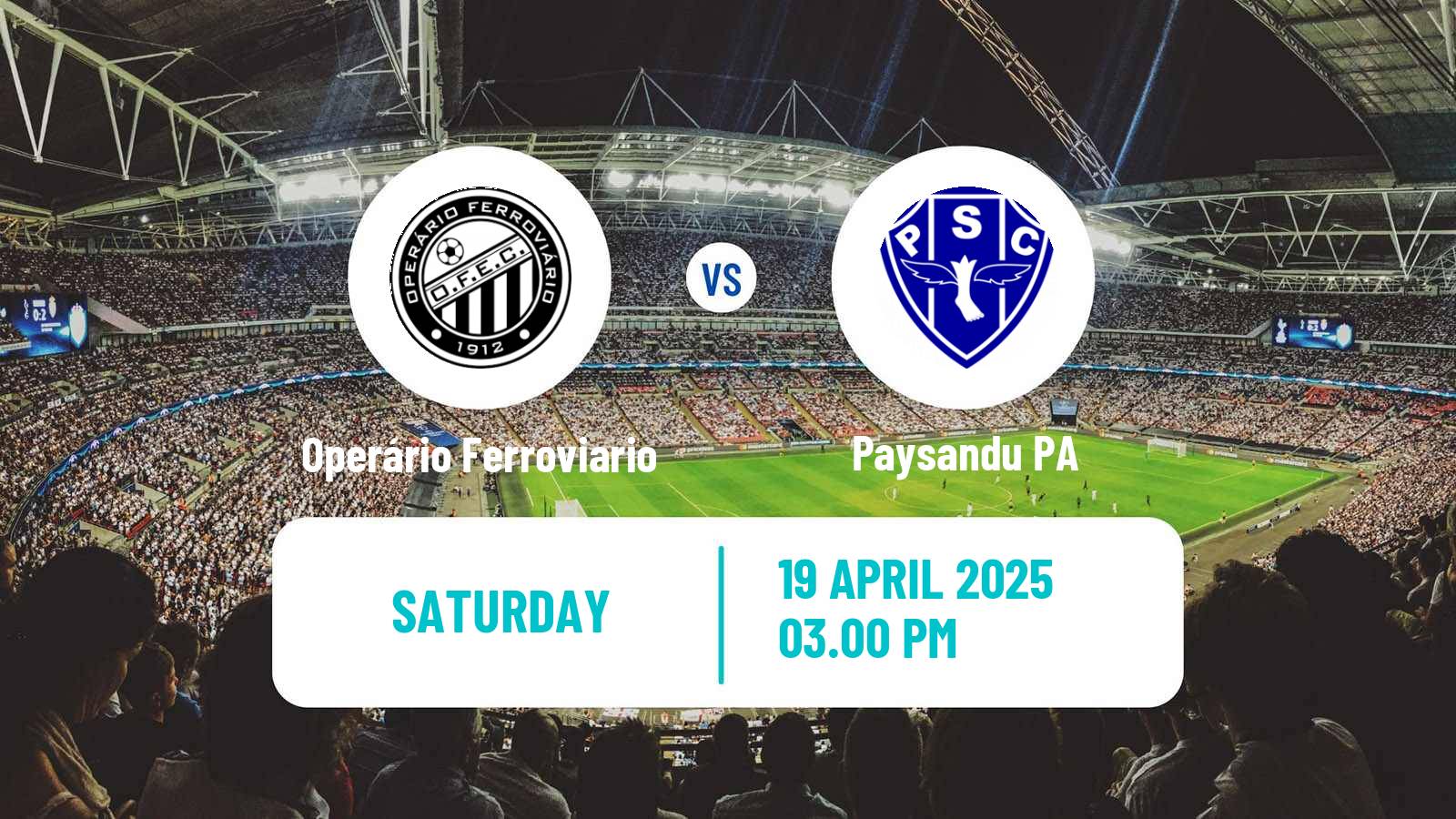 Soccer Brazilian Serie B Operário Ferroviario - Paysandu