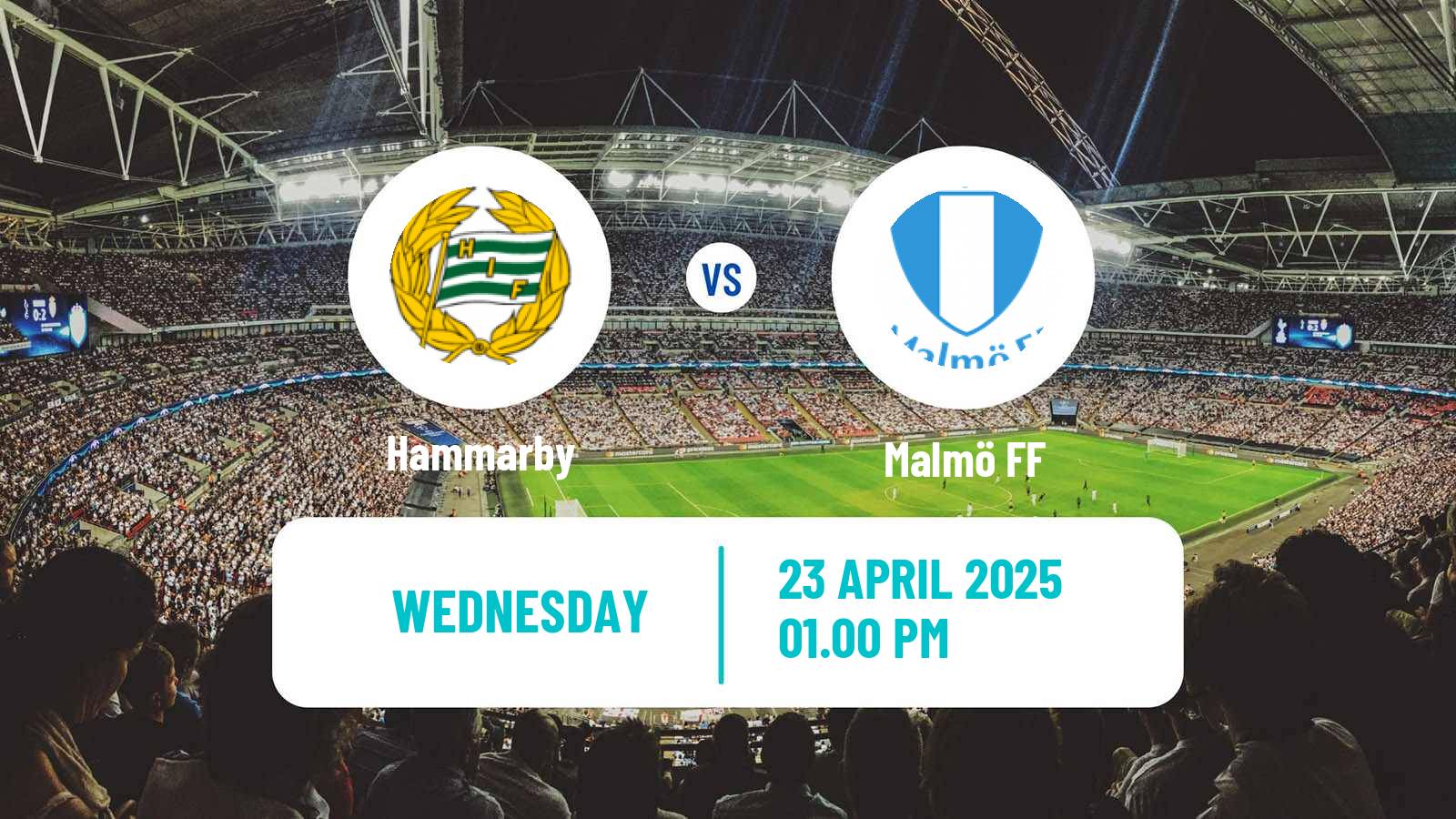 Soccer Swedish Allsvenskan Hammarby - Malmö