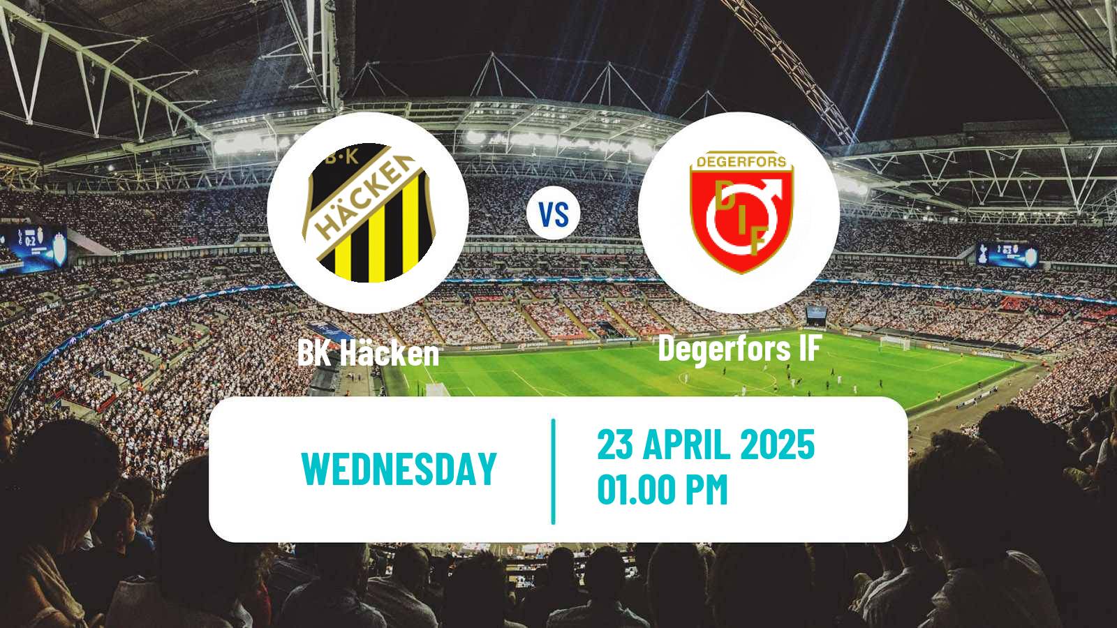 Football Swedish Allsvenskan Häcken - Degerfors
