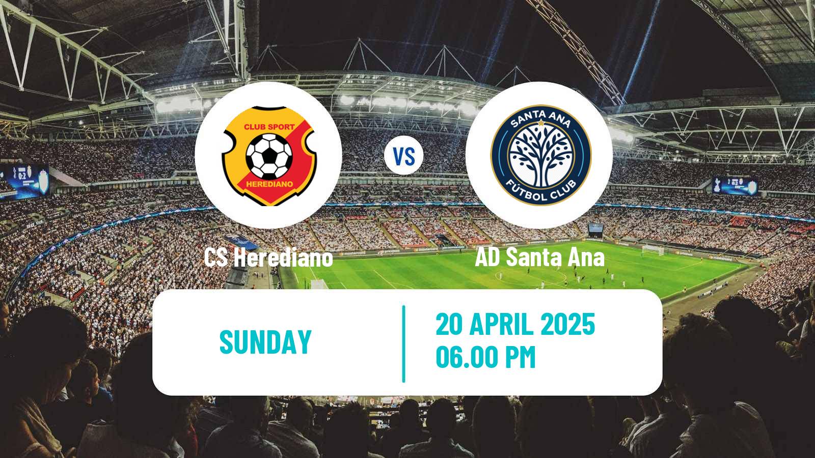 Soccer Costa Rican Primera Division Herediano - Santa Ana