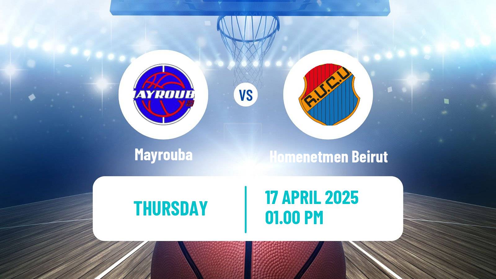 Basketball Lebanese Division 1 Basketball Mayrouba - Homenetmen Beirut