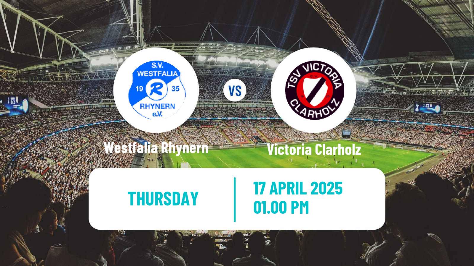 Soccer German Oberliga Westfalen Westfalia Rhynern - Victoria Clarholz