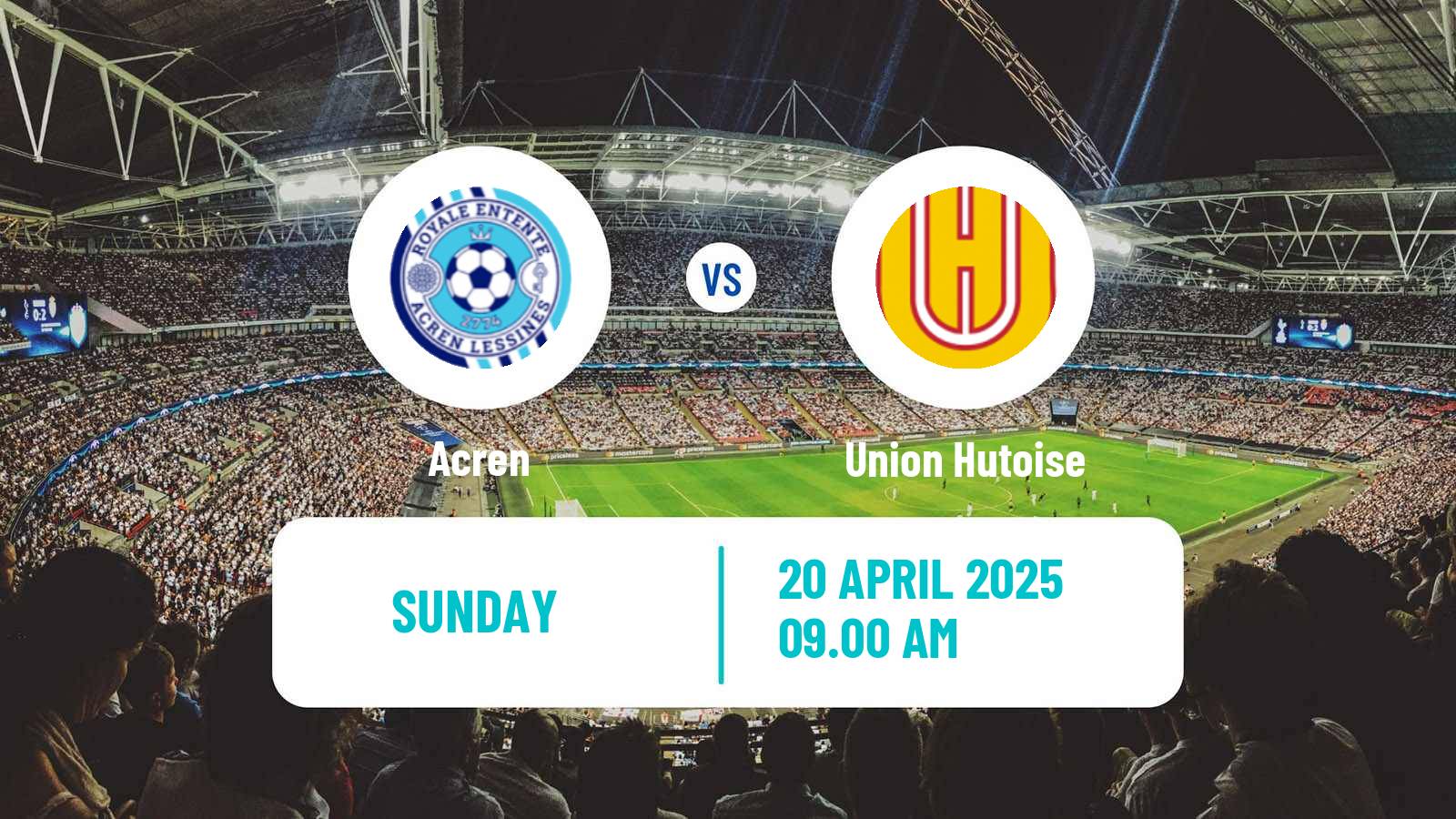 Soccer Belgian Second Amateur Division Group C Acren - Union Hutoise