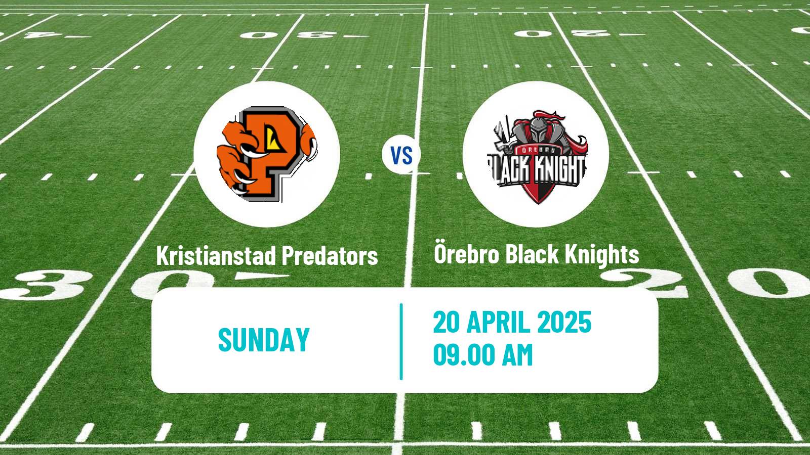 American football Swedish Superserien American Football Kristianstad Predators - Örebro Black Knights