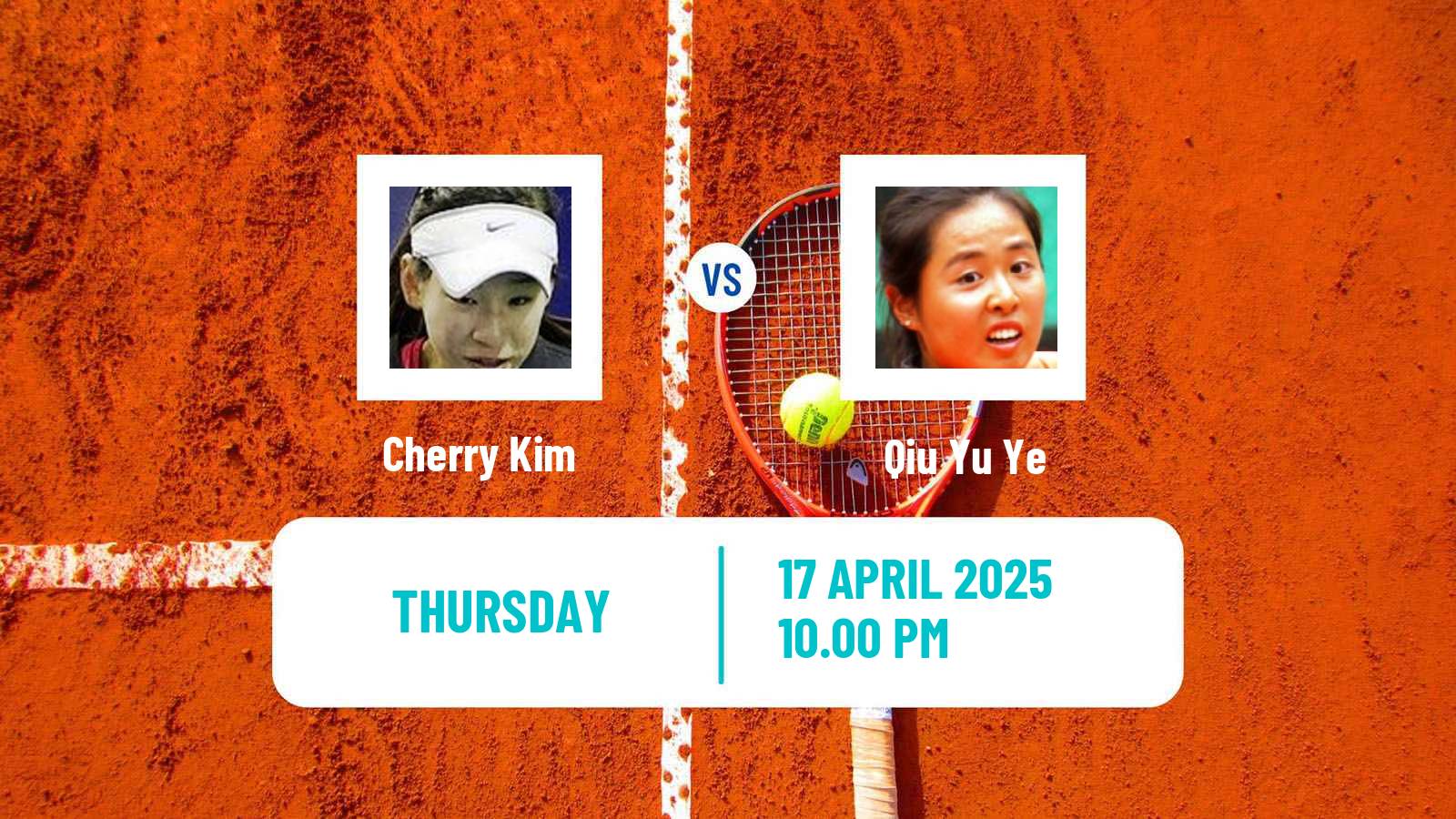 Tennis ITF W15 Wuning 2 Women Cherry Kim - Qiu Yu Ye