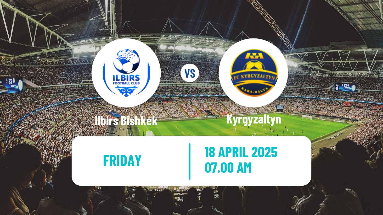 Soccer Kyrgyzstan Premier Liga Ilbirs Bishkek - Kyrgyzaltyn
