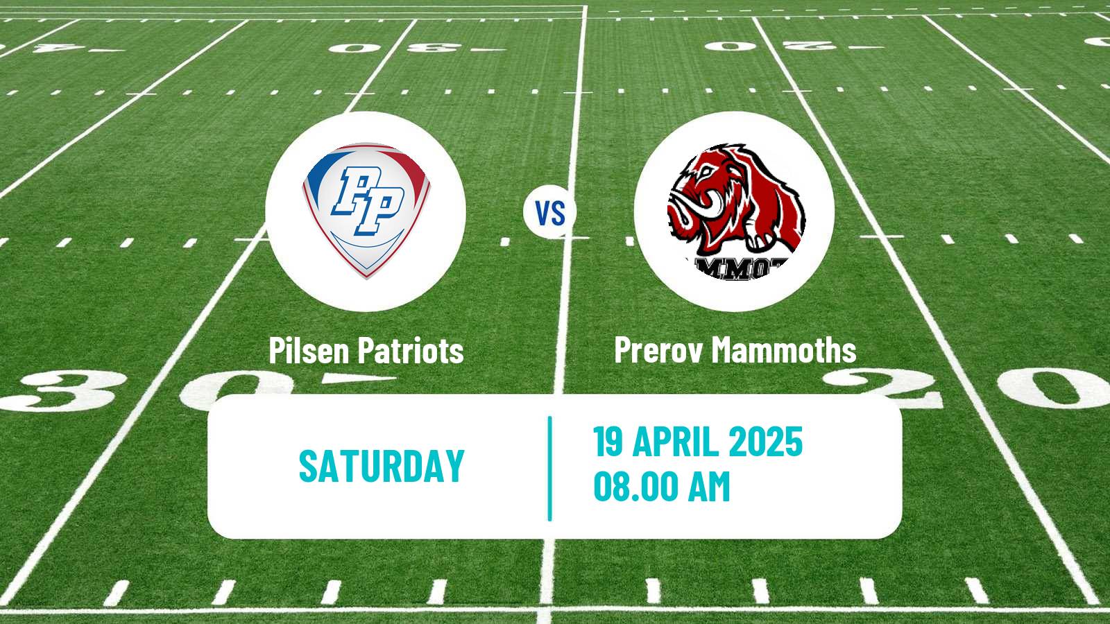 American football Czech CLAF Pilsen Patriots - Prerov Mammoths