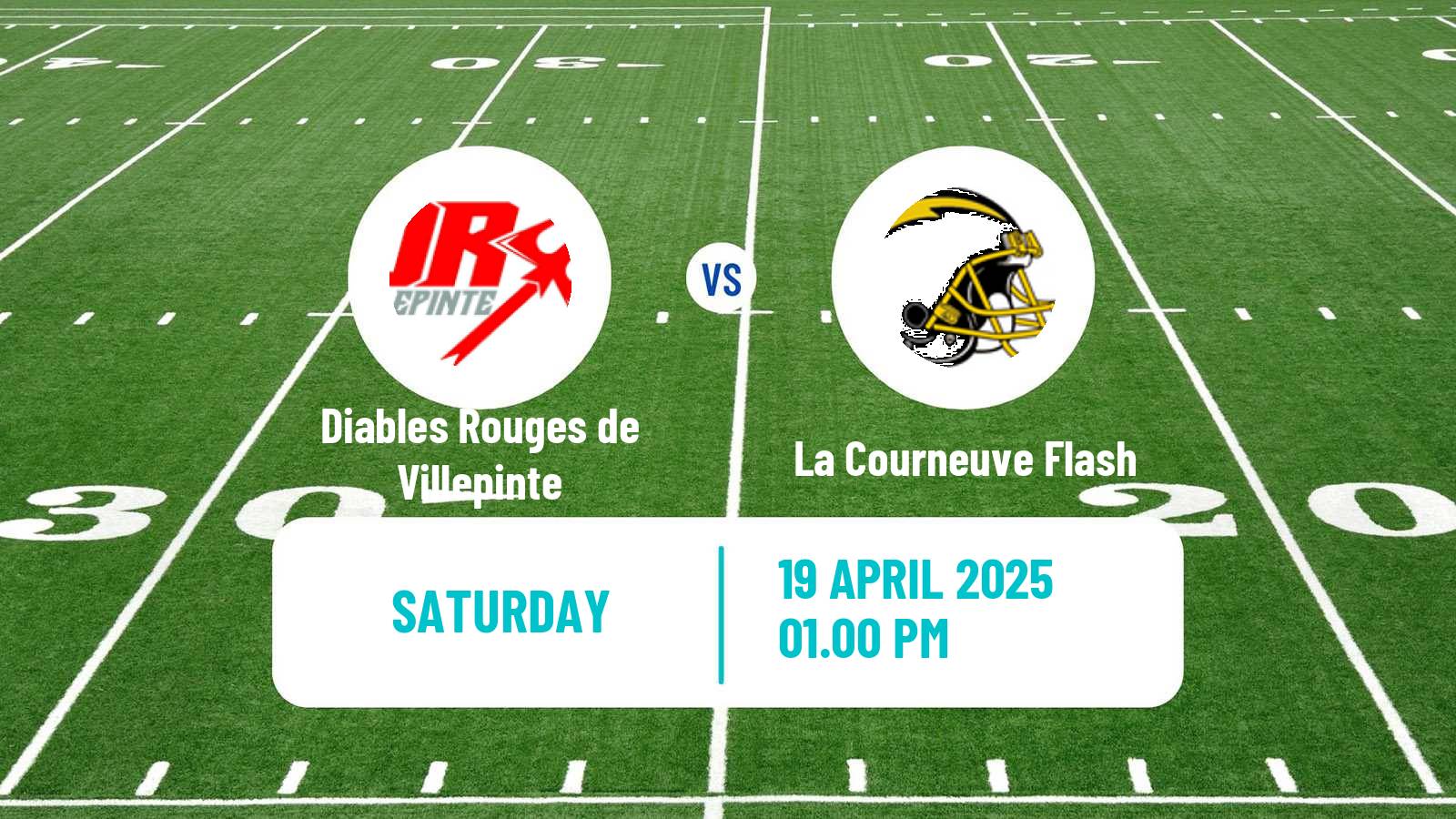 American football French Championnat Elite American Football Diables Rouges de Villepinte - La Courneuve Flash