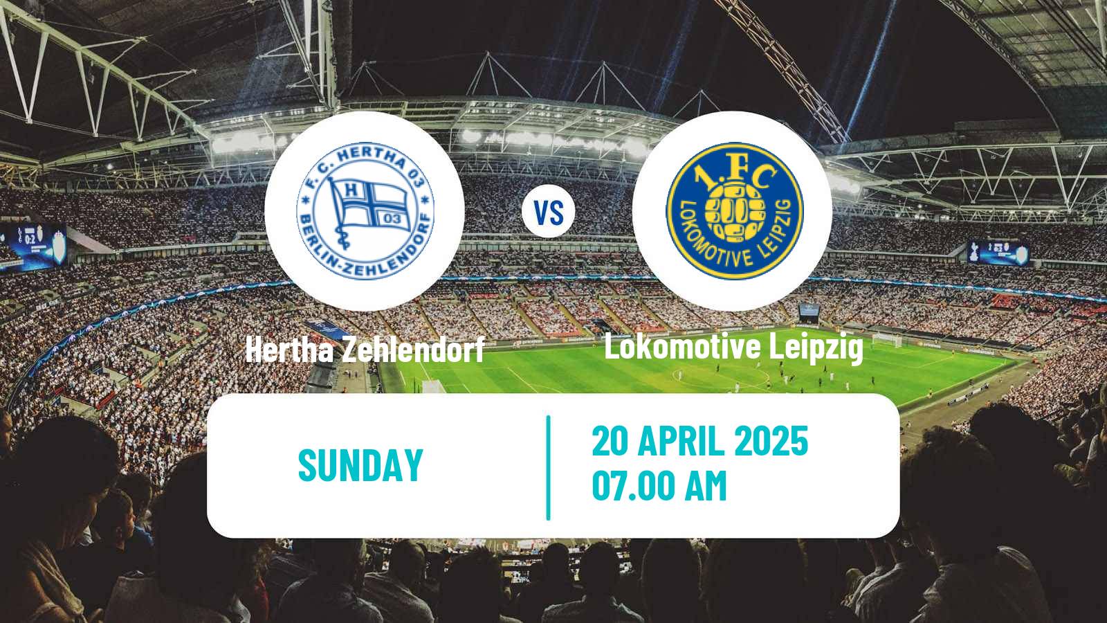 Soccer German Regionalliga Nordost Hertha Zehlendorf - Lokomotive Leipzig