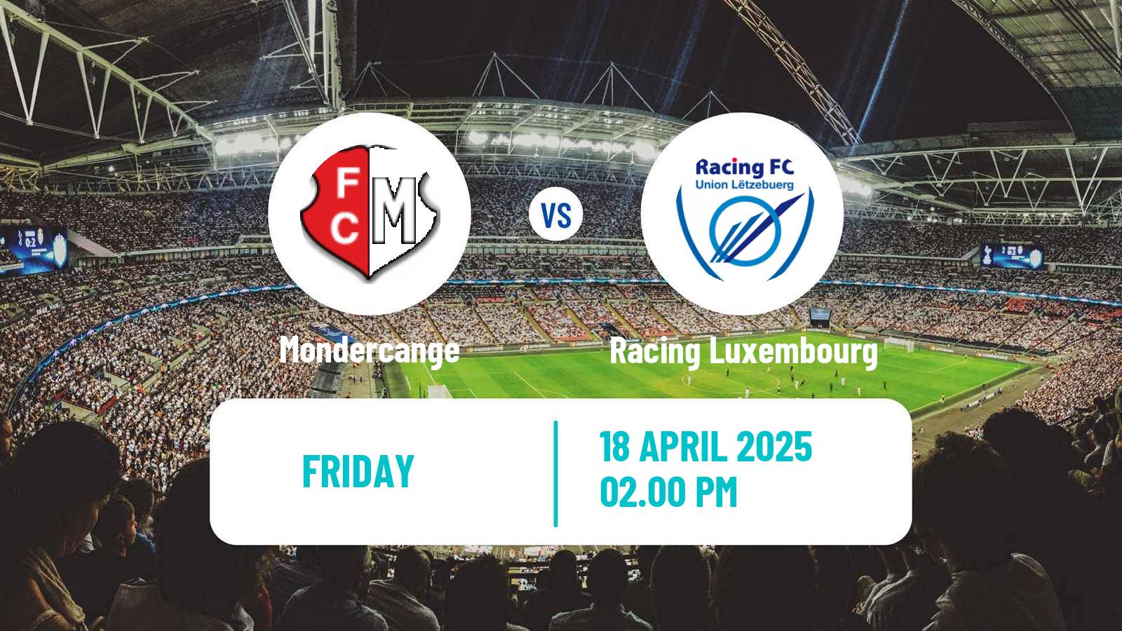 Soccer Luxembourg National Division Mondercange - Racing Luxembourg