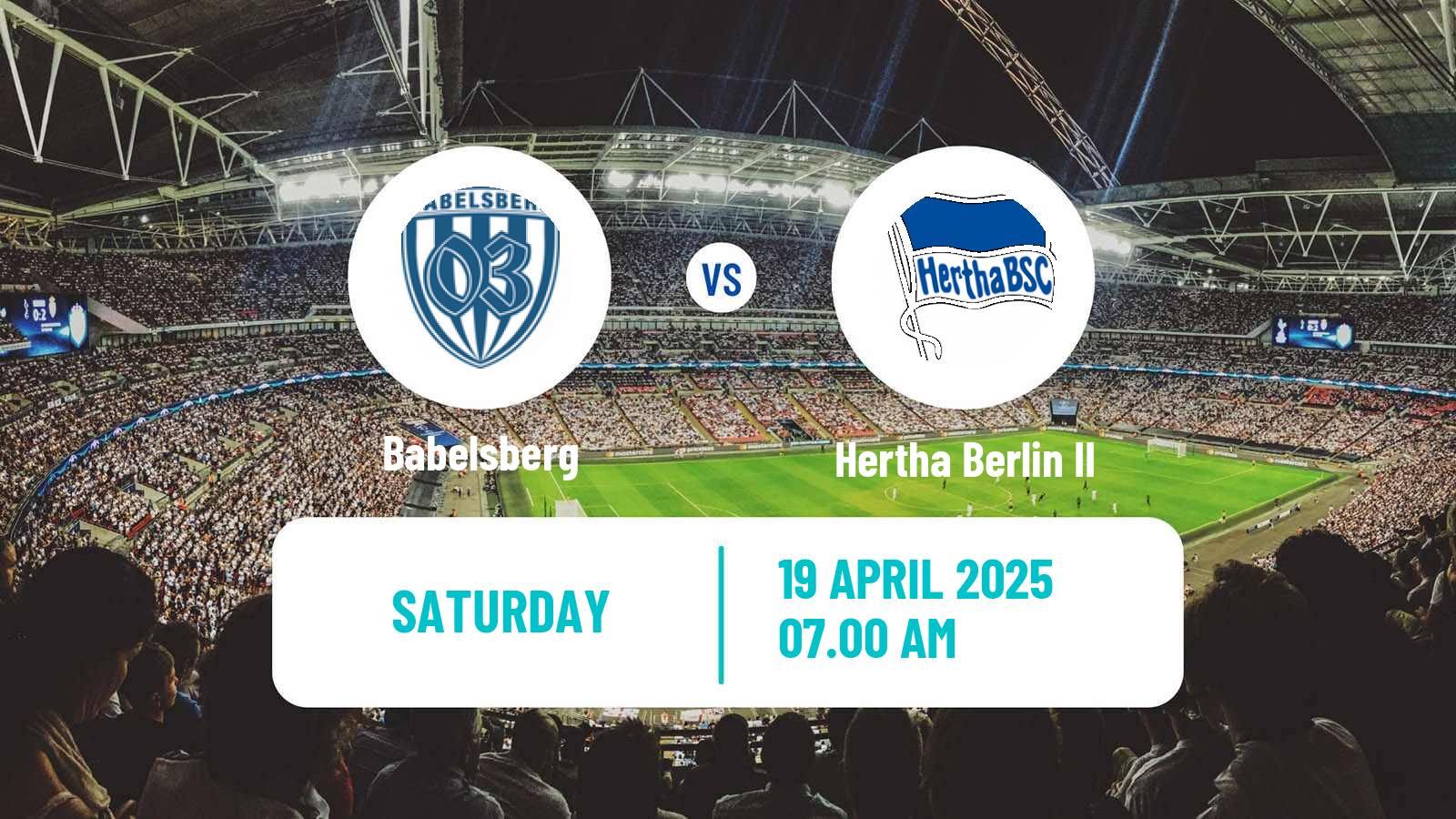 Soccer German Regionalliga Nordost Babelsberg - Hertha Berlin II