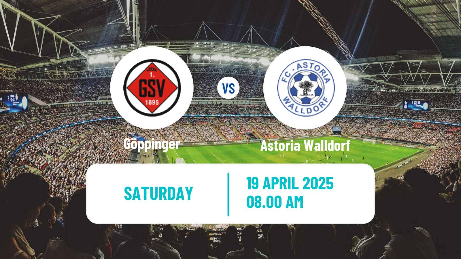 Soccer German Regionalliga Sudwest Göppinger - Astoria Walldorf