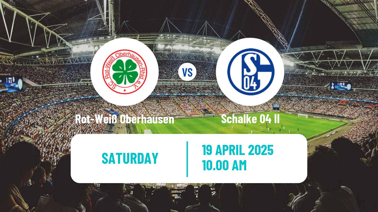 Soccer German Regionalliga West Rot-Weiß Oberhausen - Schalke 04 II