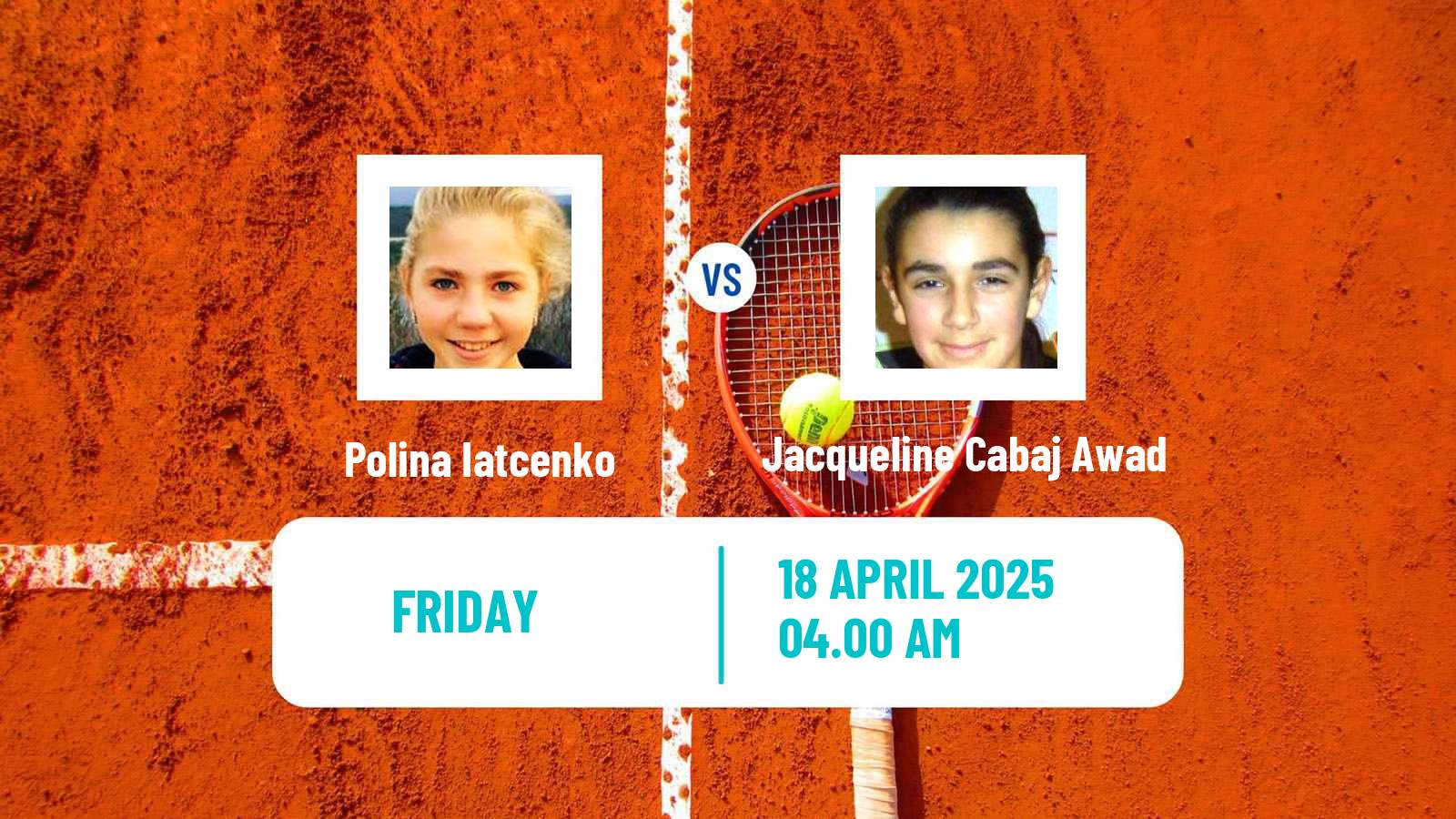 Tennis ITF W35 Sharm Elsheikh Women Polina Iatcenko - Jacqueline Cabaj Awad