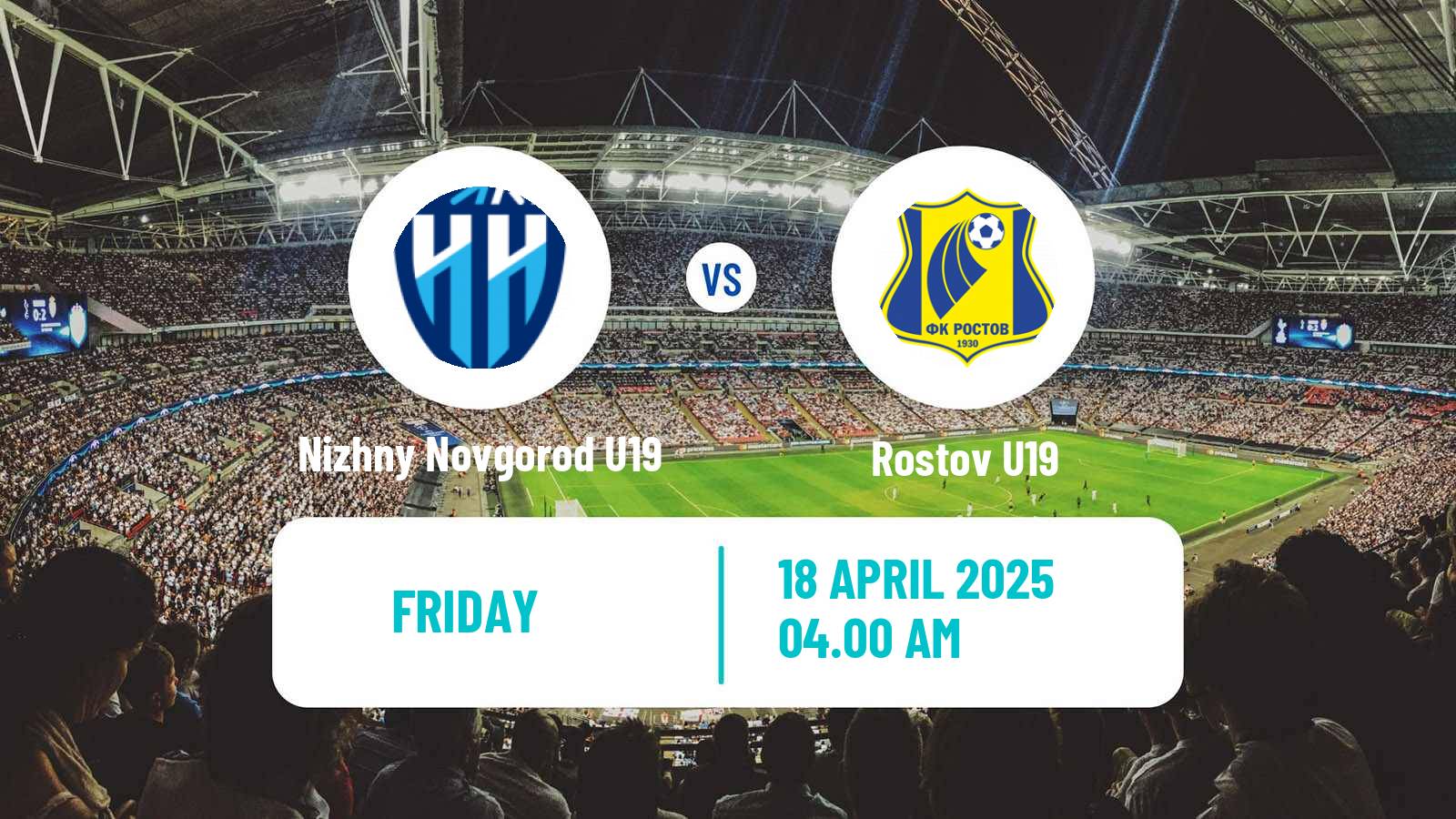 Football Russian Youth League Nizhny Novgorod U19 - Rostov U19