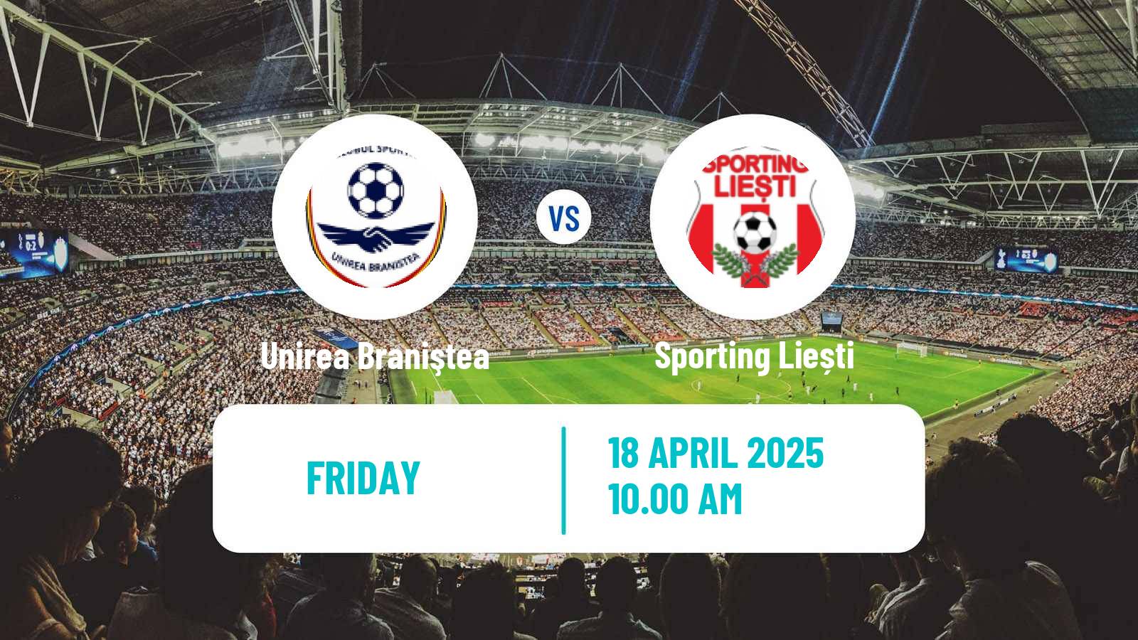 Soccer Romanian Liga 3 - Seria 2 Unirea Braniştea - Sporting Liești