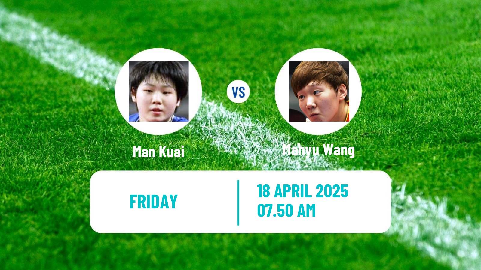 Table tennis World Cup Women Man Kuai - Manyu Wang