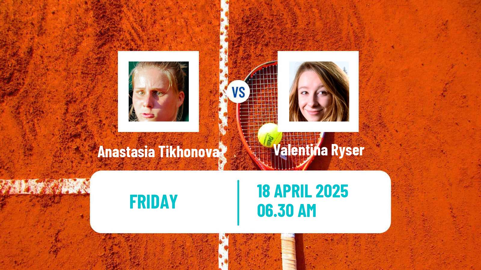 Tennis ITF W75 Calvi Women Anastasia Tikhonova - Valentina Ryser