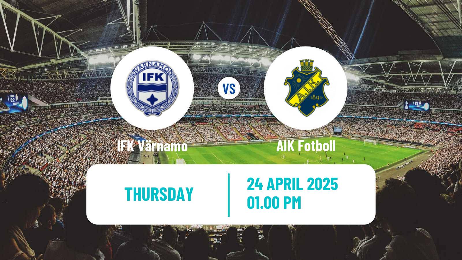 Soccer Swedish Allsvenskan Värnamo - AIK