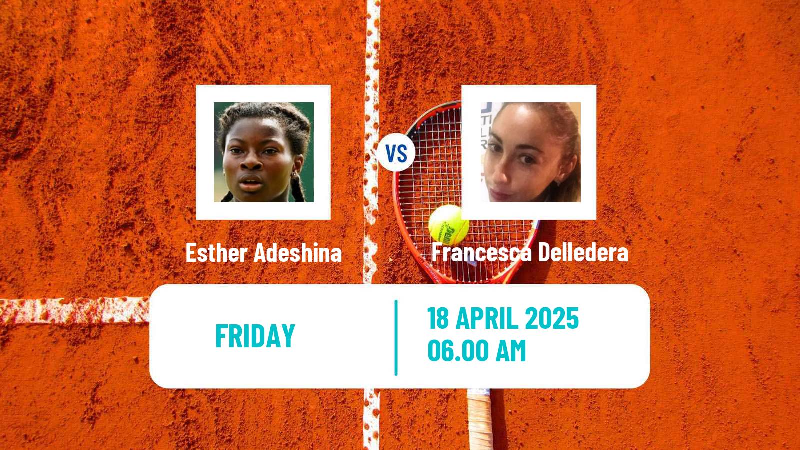 Tennis ITF W15 Monastir 15 Women Esther Adeshina - Francesca Delledera