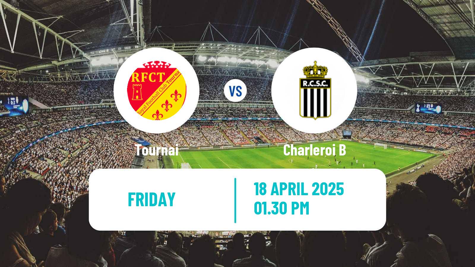 Soccer Belgian National Division 1 ACFF Tournai - Charleroi B