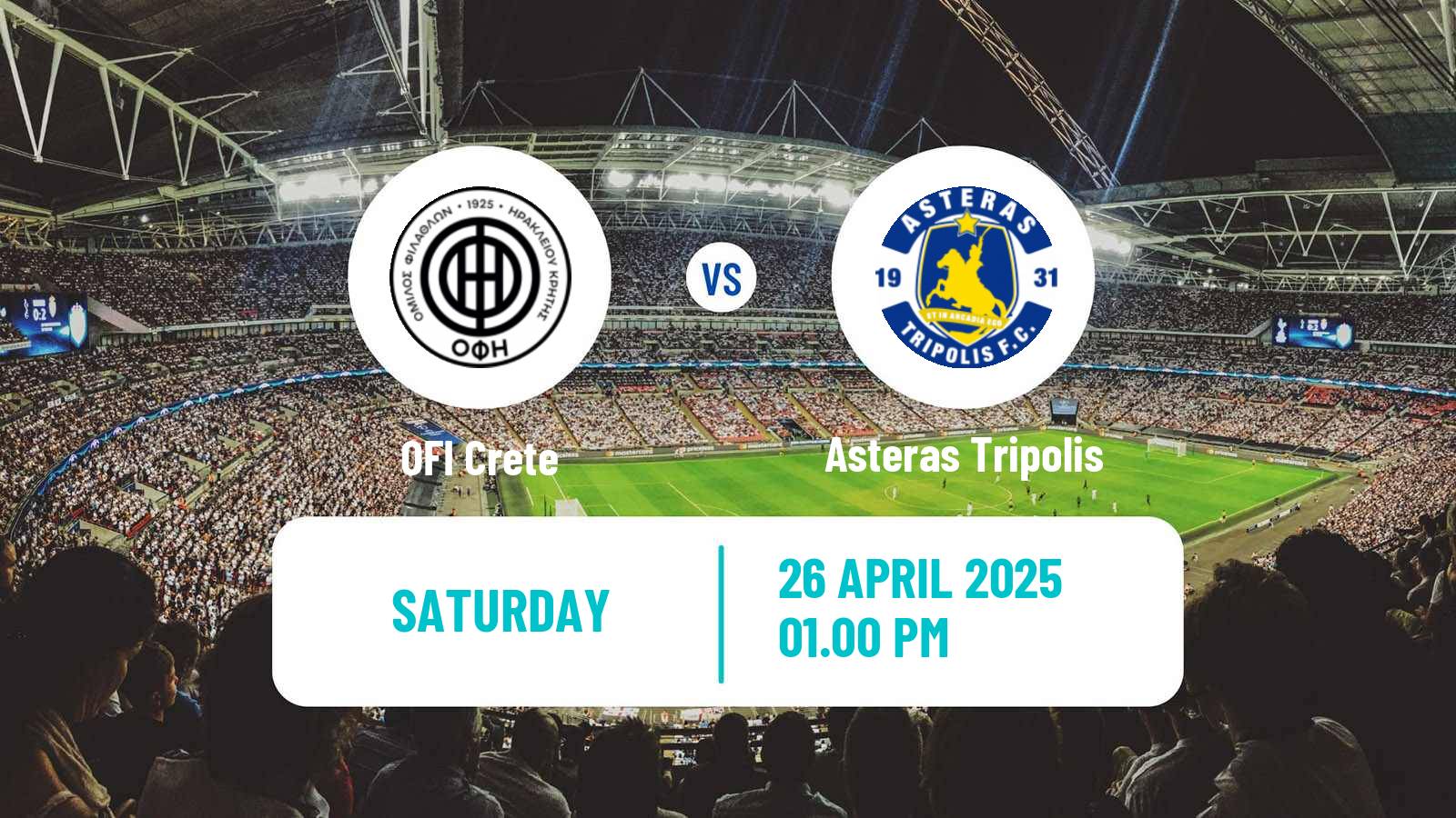 Soccer Greek Super League OFI - Asteras Tripolis