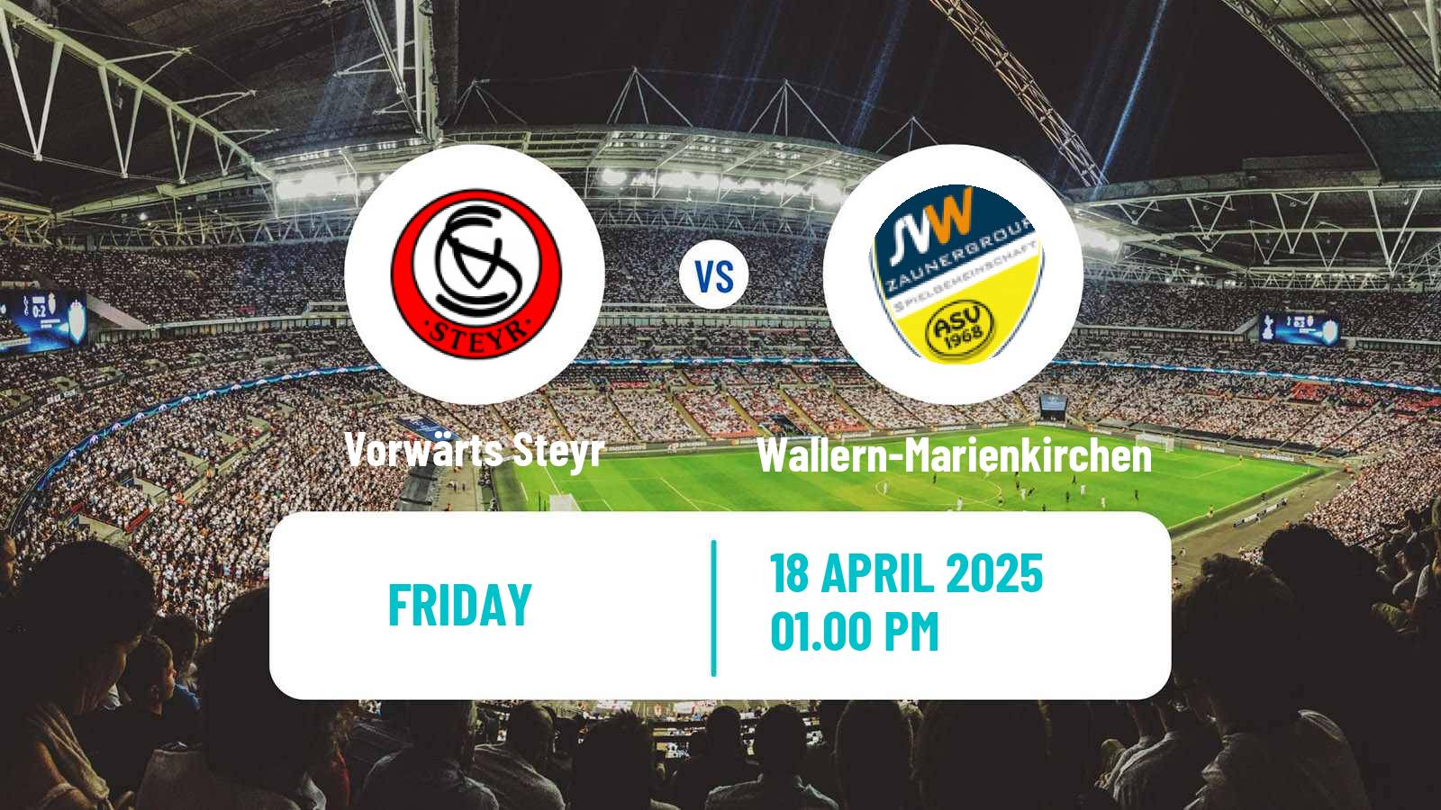 Soccer Austrian Regionalliga Central Vorwärts Steyr - Wallern-Marienkirchen