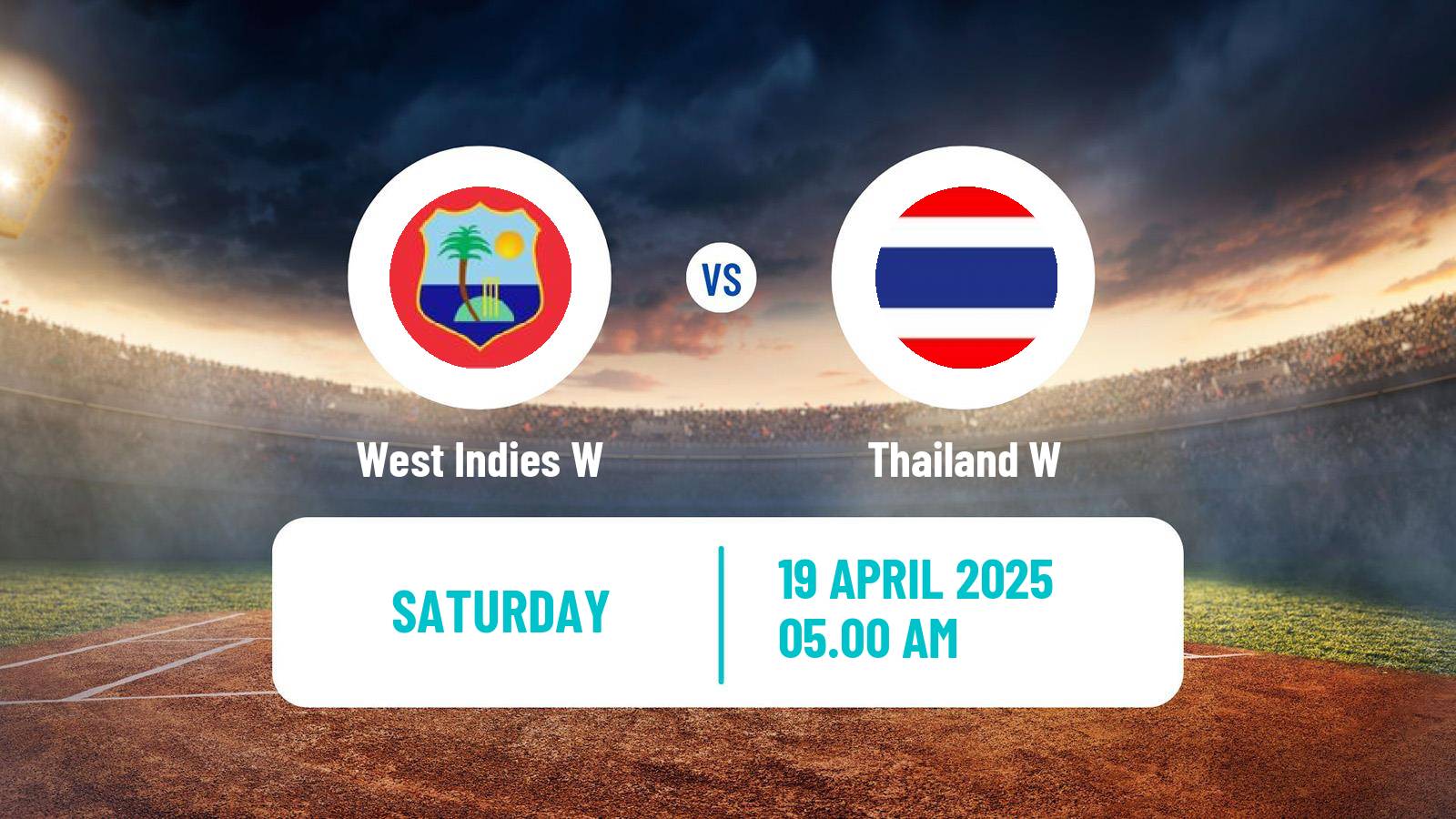Cricket ICC World Cup Women West Indies W - Thailand W