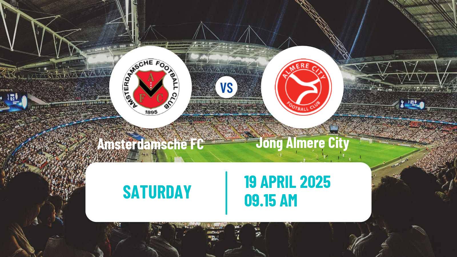 Soccer Dutch Tweede Divisie Amsterdamsche FC - Jong Almere City