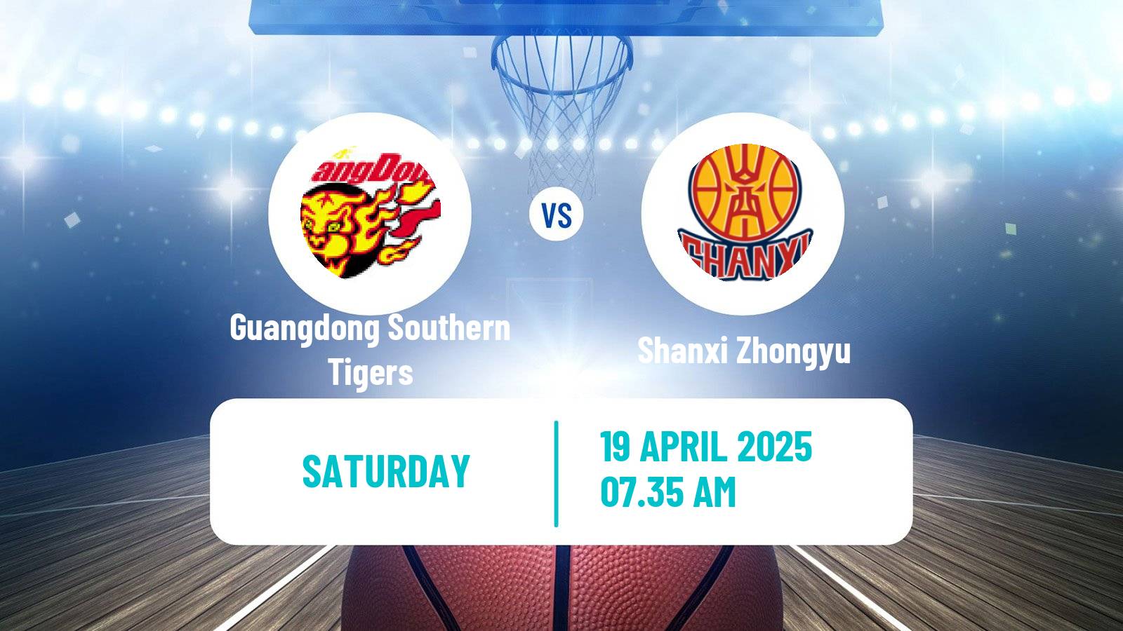 Basketball CBA Guangdong Southern Tigers - Shanxi Zhongyu