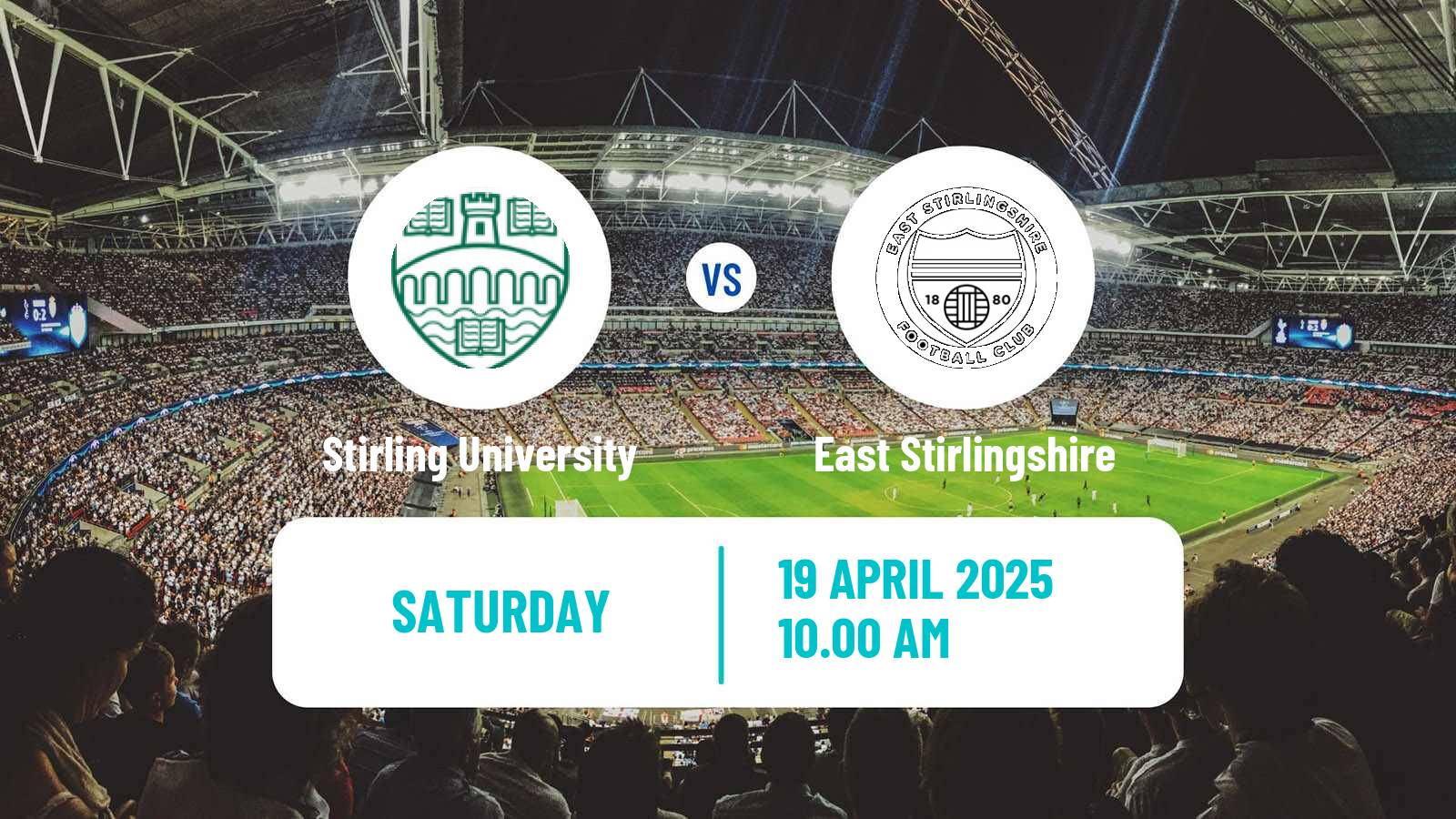 Soccer Scottish Lowland League Stirling University - East Stirlingshire