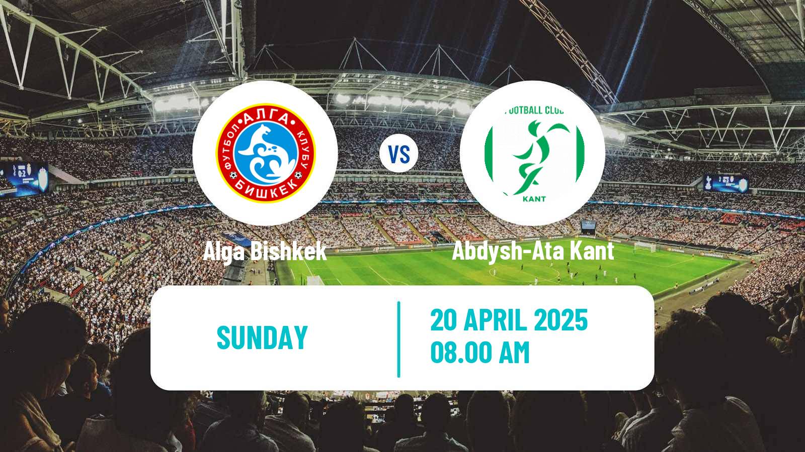 Soccer Kyrgyzstan Premier Liga Alga Bishkek - Abdysh-Ata Kant