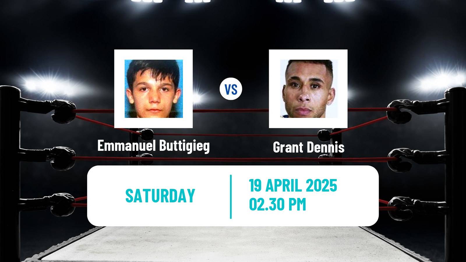 Boxing Middleweight Others Matches Men Emmanuel Buttigieg - Grant Dennis