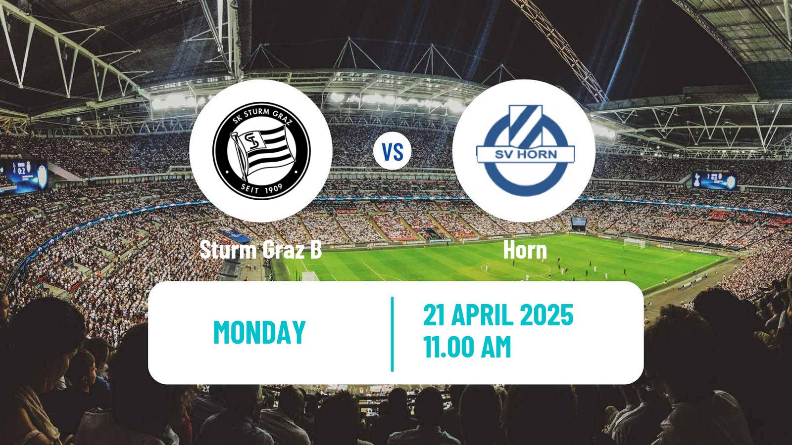 Soccer Austrian 2 Liga Sturm Graz B - Horn