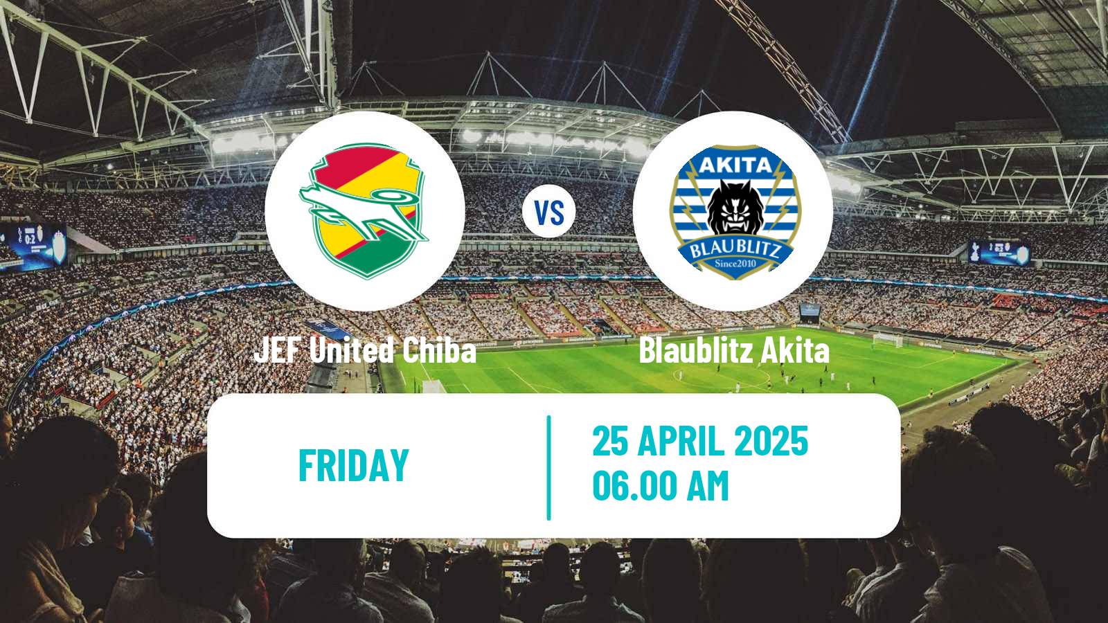 Soccer Japan J2 League JEF United Chiba - Blaublitz Akita