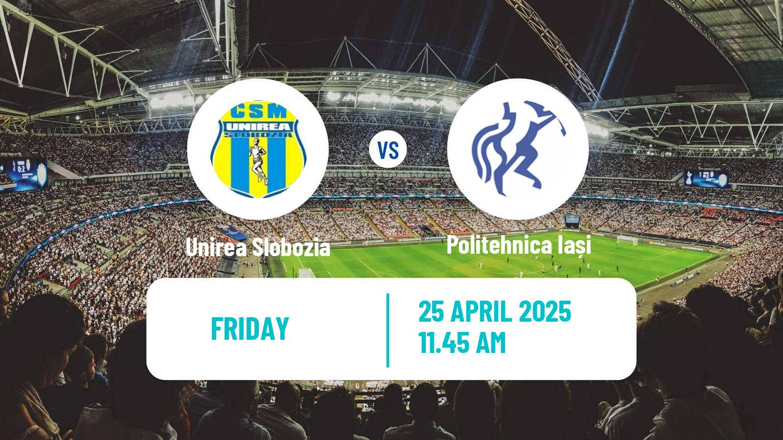 Soccer Romanian Liga 1 Unirea Slobozia - Politehnica Iași