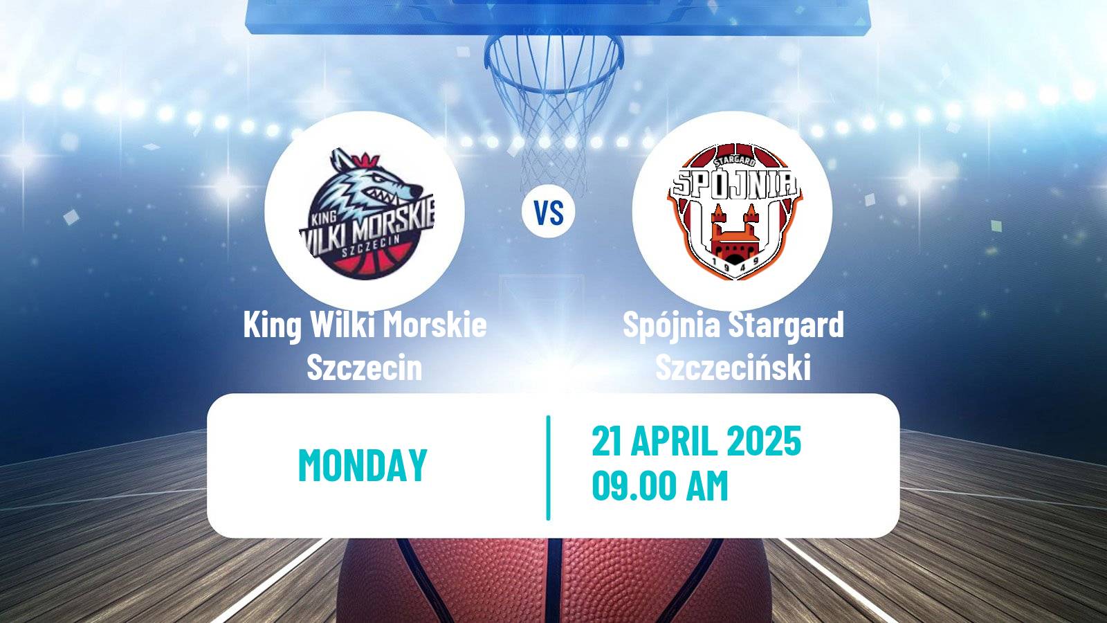 Basketball Polish Basket Liga King Wilki Morskie Szczecin - Spójnia Stargard Szczeciński
